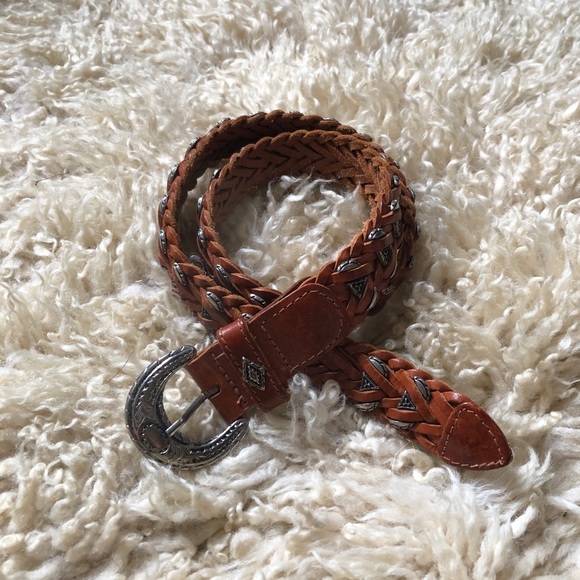SOLD Vintage Braided Leather Belt - Handmade in Turkey - Picture 3 of 5